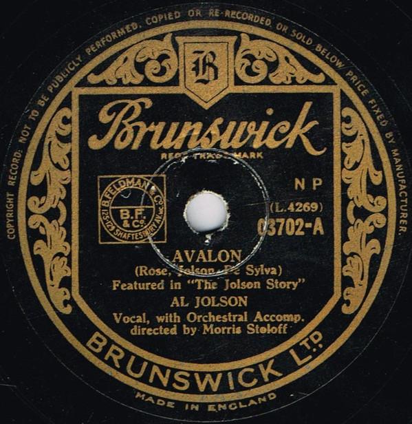 Al Jolson - Avalon / Anniversary Song