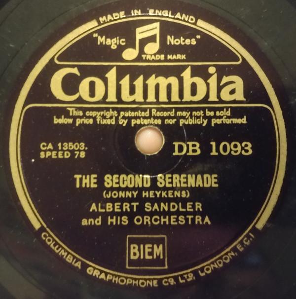 Albert Sandler And His Orchestra - The Second Serenade / Song Of The Nightingale