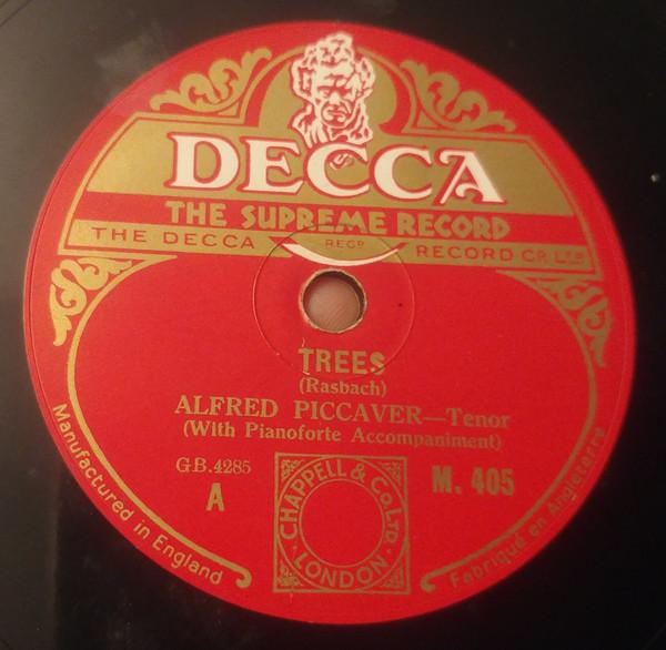 Alfred Piccaver - Trees / The Song Of Songs