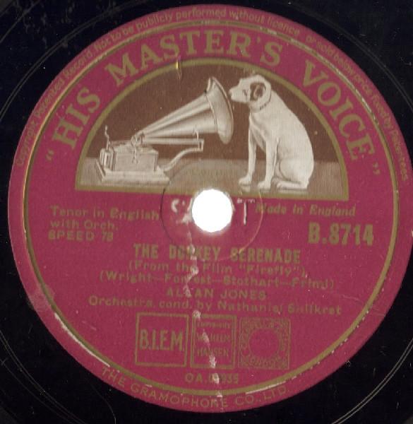 Allan Jones  - The Donkey Serenade / Giannina Mia