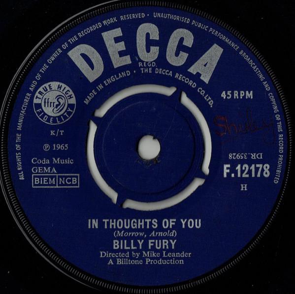 Billy Fury - In Thoughts Of You