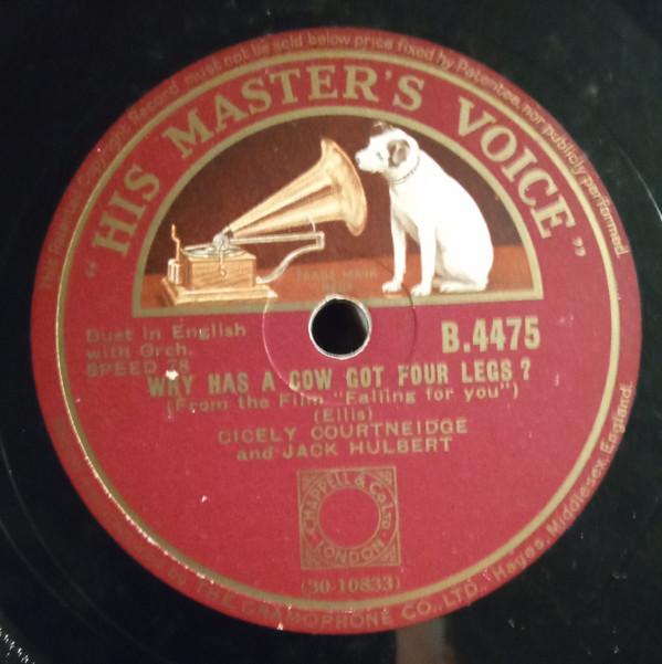 Cicely Courtneidge, Jack Hulbert, Leo Sheffield - Why Has A Cow Got Four Legs? / Mrs. Bartholomew