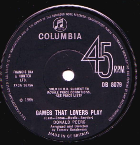 Donald Peers - Games That Lovers Play