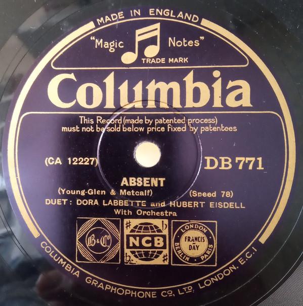 Dora Labbette, Hubert Eisdell - Absent / Down The Vale