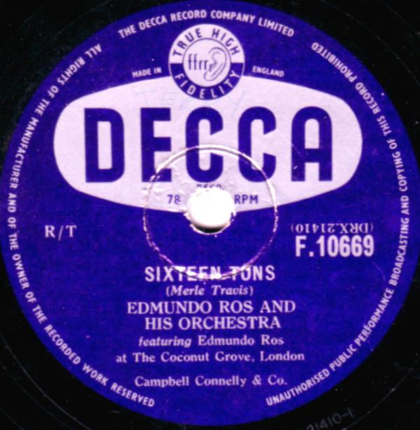 Edmundo Ros & His Orchestra - Sixteen Tons / Robin Hood