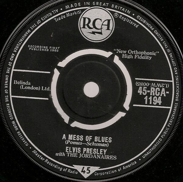 Elvis Presley, The Jordanaires - A Mess Of Blues