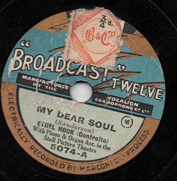 Ethel Hook - My Dear Soul / Smilin' Through