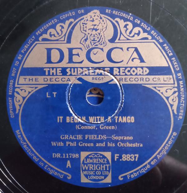 Gracie Fields, Philip Green And His Orchestra - It Began With A Tango / Serenade Of The Bells