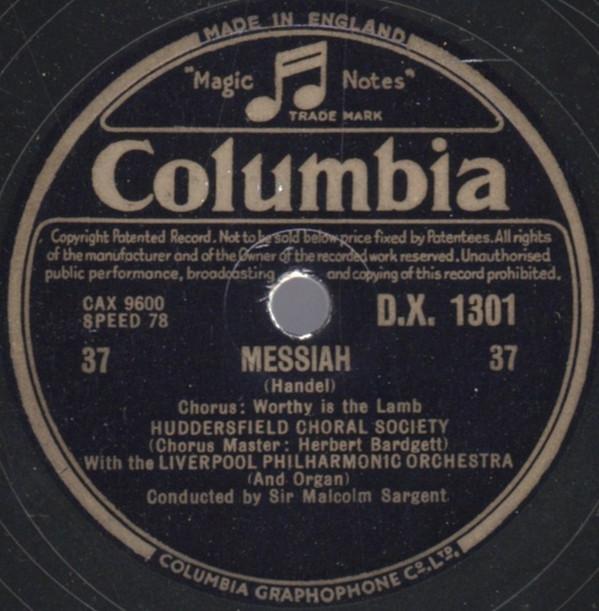 Huddersfield Choral Society, Royal Liverpool Philharmonic Orchestra, Sir Malcolm Sargent - Messiah