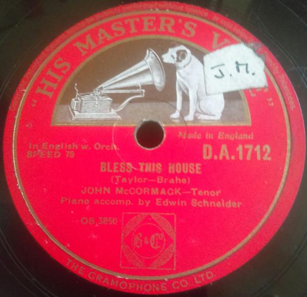 John McCormack (2) - Bless This House / Bird Songs At Eventide
