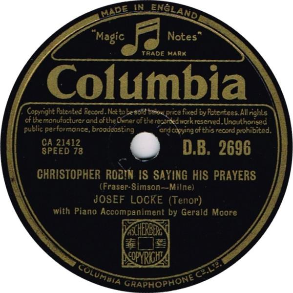 Josef Locke - Christopher Robin Is Saying His Prayers / The Story Of The Sparrows
