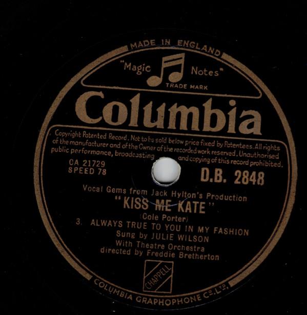 Julie Wilson - Kiss Me Kate