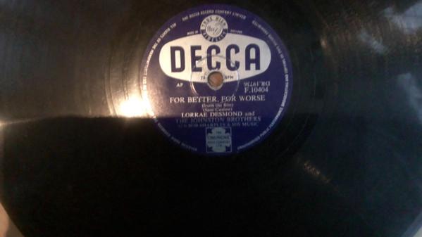 Lorrae Desmond, The Johnston Brothers - For Better, For Worse / I Can't Tell A Waltz From A Tango