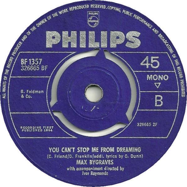 Max Bygraves - Farewell To The Dames / You Can't Stop Me From Dreaming