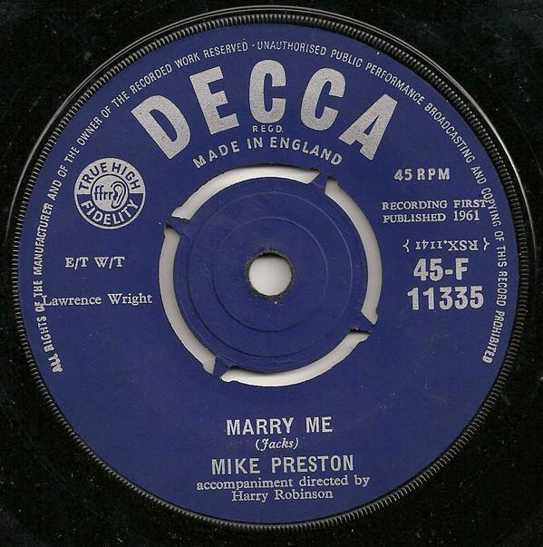 Mike Preston - Marry Me