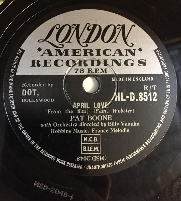 Pat Boone - April Love / When The Swallows Come Back To Capistrano