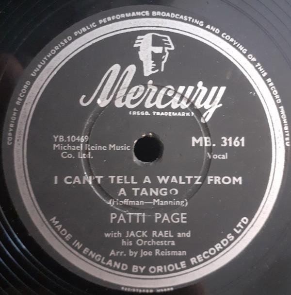 Patti Page, Jack Rael And His Orchestra - I Can't Tell A Waltz From A Tango