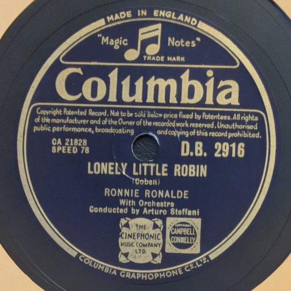 Ronnie Ronalde - Lonely Little Robin / Rose Of The Mountain