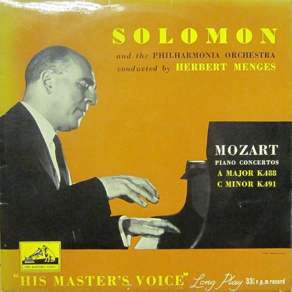Solomon , Philharmonia Orchestra - Mozart Piano Concertos, A Major K.488, C Minor K.491