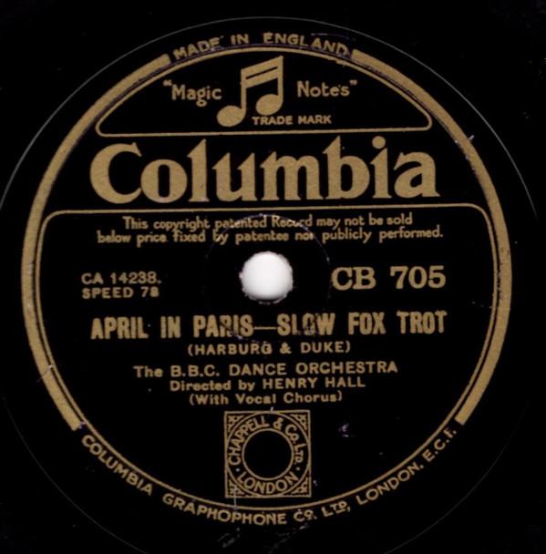 The BBC Dance Orchestra - April In Paris / Play To Me Gipsy