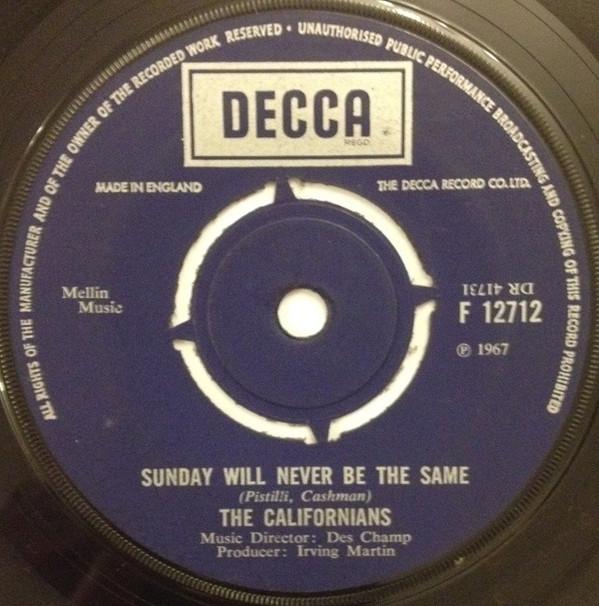 The Californians - Sunday Will Never Be The Same