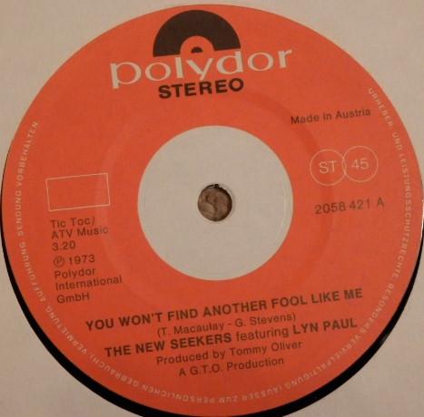 The New Seekers - You Won't Find Another Fool Like Me