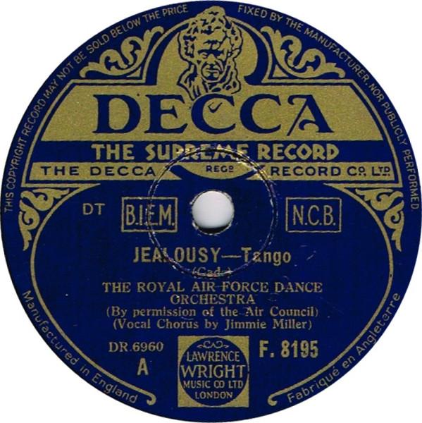 The Royal Air Force Dance Orchestra - Jealousy / Daybreak