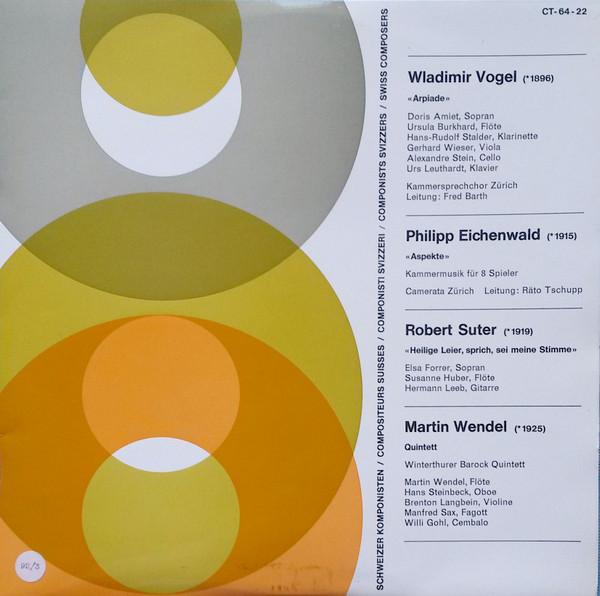 Wladimir Vogel, Philipp Eichenwald, Robert Suter, Martin Wendel - Arpiade / Aspekte / Heilige Leier, Sprich, Sei Meine Stimme / Quintett Für Violine, Flöte, Oboe, Fagott Und Cembalo